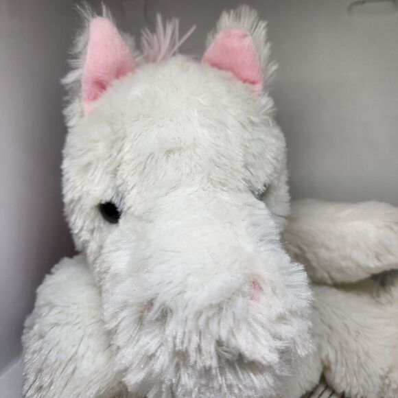 KellyToy Unicorn Hand Puppet Plush Stuffed Toy Pink Mane Tail Shiny Wings - Picture 7 of 11